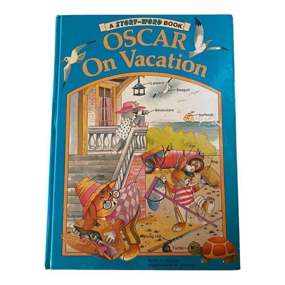 Oscar on Vacation A Story Word Vintage Hardcover Book 1985 Children's M.C. Suign